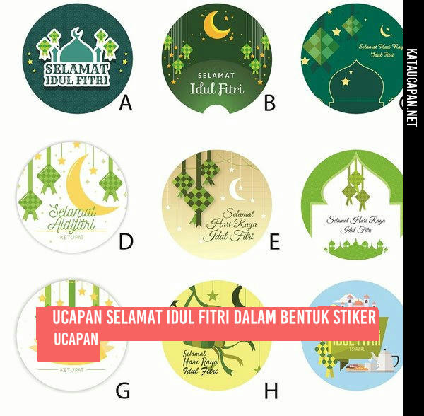 Ucapan Selamat Idul Fitri dalam Bentuk Stiker