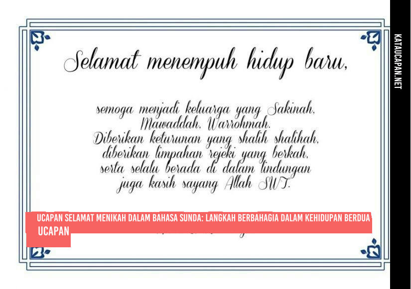 Ucapan Selamat Menikah Dalam Bahasa Sunda
